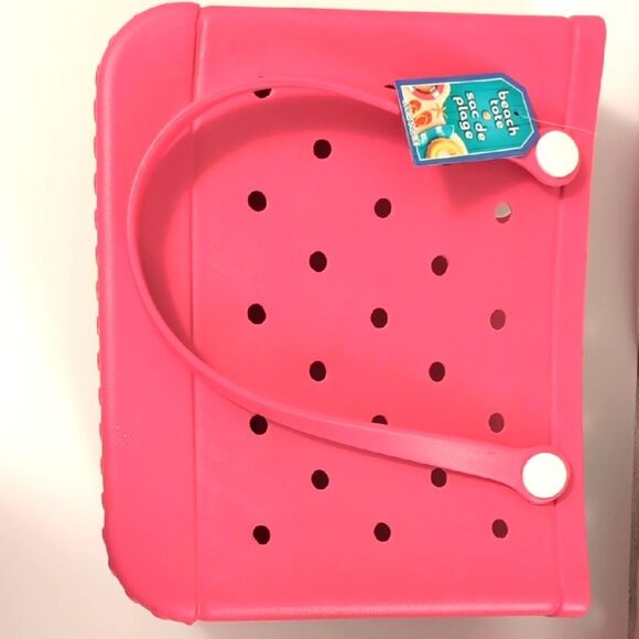 NWT Bogg Bag Style Pink Beach Tote Bag - Picture 3 of 8